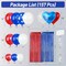 157Pcs Red White and Blue Balloons Garland Arch Kit with Fringe Curtain for 4th of July Memorial Veterans Day Patriotic Graduation Birthday Wedding Nautical Baseball Theme Party Decorations